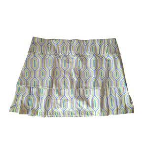 Sigrid Olsen Skort Golf & Tennis Womens XL Geometric Pleated Pickleball Skirt